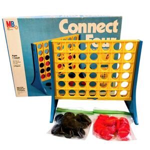 Connect Four Milton Bradley Board Game 2 Players Ages 7+ 1974 Vintage Complete